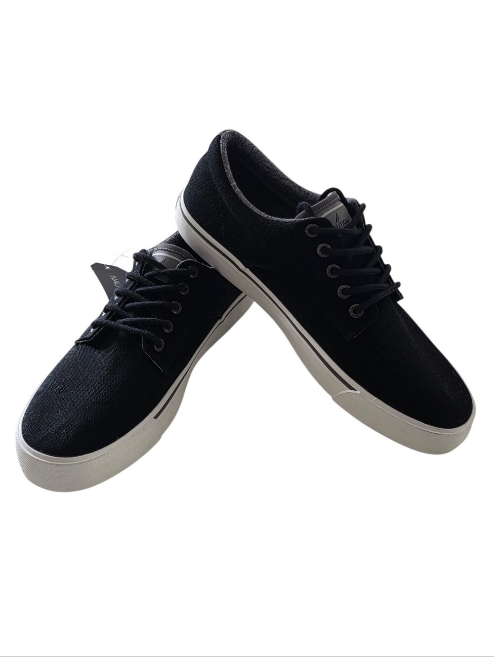 Nautica Cozza Camvas Lace Up Casual Sneakers Black Men's Size 10.5